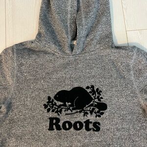 Roots Gray Kids Hoodie with Black Logo